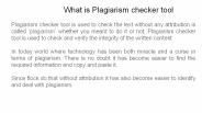 Plagiarism checker tool PowerPoint PPT Presentation