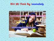 BSA 385 Think Big/newtonhelp.com  