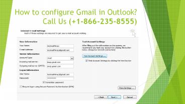 How To Configure Gmail in Outlook