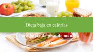 Dieta para bajar de peso