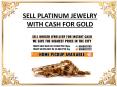 Sell platinum jewelry with cash for gold