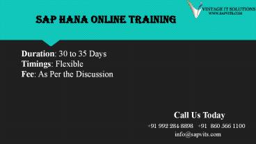 SAP HANA Online Training (1)