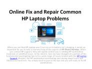 Online Fix and Repair Common HP Laptop Problems