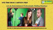 Arts & Entertainment Professionals Mailing Database
