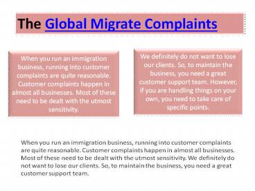 Global Migrate Complaints | Global Migrate Refund | Global Migrate Scam