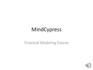 2019!! financial modeling course (MindCypress) Certification-training