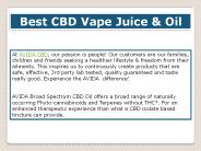 Best CBD Vape Juice & Oil