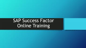 SAP Success Factors PPT