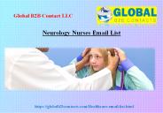 Neurology Nurses Email List