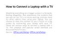 How to Connect a Laptop with a TV PowerPoint PPT Presentation