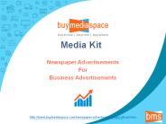 Media kit : Business Related Advertisement in Newspaper