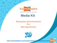 Media kit : Marriage Bureau Advertisement in Newspaper (1)