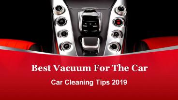 Car Cleaning Tips 2019