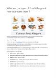 What are the types of Food Allergy and how to prevent them ? PowerPoint PPT Presentation