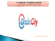 6 COMMON  PLUMBING ISSUES