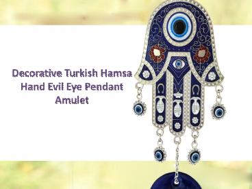 Decorative Turkish Hamsa Hand Evil Eye Pendant Amulet (1)