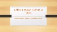 Latest Fashion Trends in 2019 – Avantika University