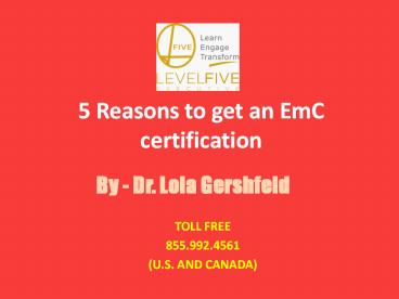 5 Reasons to get an EmC certification Imotional Leadership Training
