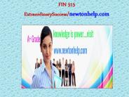 FIN 515  Extraordinary Success/newtonhelp.com