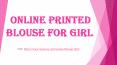 Online printed blouse for Girl