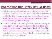 Dry Frizzy Hair Treatment Home Remedies