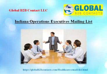 Indiana Operations Executives Mailing List