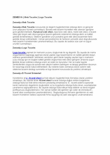 ZEMEDYA | Web Tasarım | Logo Tasarım