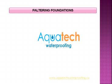 FALTERING FOUNDATIONS