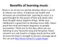 Benefits of Learning Music PPT PowerPoint PPT Presentation