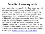 Benefits of Learning Music PPT