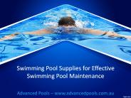Swimming Pool Supplies for Effective Swimming Pool Maintenance