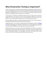Why Penetration Testing is Important?