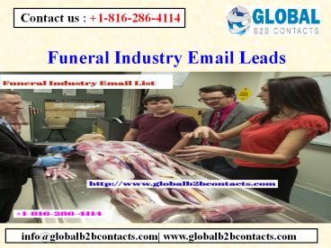 Funeral Industry Email Leads