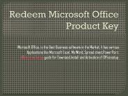 Redeem Microsoft Office Product Key