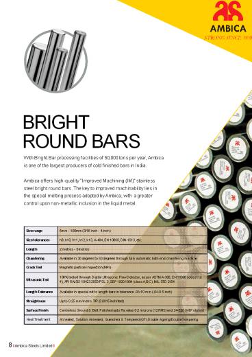 Bright Bars Manufactures In India