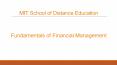 Fundamentals of Financial Management - MIT School of Distance Education PowerPoint PPT Presentation