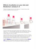 Effects of pollution on your skin and Bioderma's remedy to it | Bioderma India PowerPoint PPT Presentation