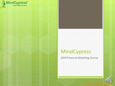 2019(Top)Financial modeling course (MindCypress) Investment Banking