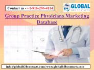 Group Practice Physicians Marketing Database