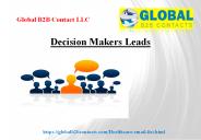 Decision Makers Leads