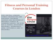 Fitness and Personal Training courses in London