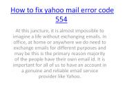 How to fix yahoo mail error code 554