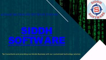 Siddh Software KDK Spectrum & Tally ERP Software Provider