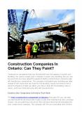 How to Construction Companies in Ontario Paints Your Building? PowerPoint PPT Presentation