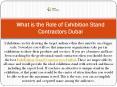 What is the Role of Exhibition Stand Contractors PowerPoint PPT Presentation