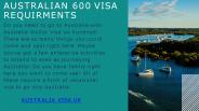 Australian 600 visa requirments
