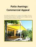 Patio Awnings: Commercial Appeal PowerPoint PPT Presentation