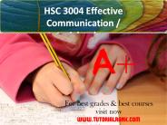 HSC 3004 Effective Communication - tutorialrank.com