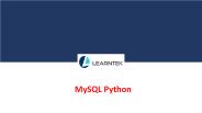 MySQL Python PowerPoint PPT Presentation