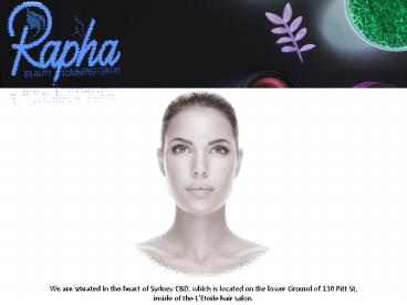 Rapha Beauty Slimming Centre, Sydney CBD